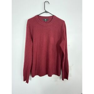 Banana Republic Mens 100% Cashmere Crew Neck Sweater Burgundy Red Medium